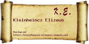 Kleinheincz Elizeus névjegykártya